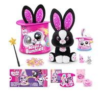 Pets Alive Magic Bunnies di ZURU Peluche magico elettronico e interattivo a sorpresa (Black Bunny)