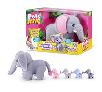 Pets Alive Mommy Elephant and Baby Surprise Interactive Robotic di ZURU | Scopri neonati sorpresa, i neonati seguono la mamma magicamente, animale robot interattivo, scarta e colleziona, da 3 anni