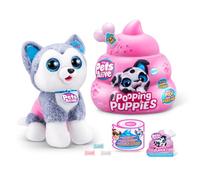 Pets Alive Pooping Puppies by ZURU, Husky, Real Pet Dog Puppy, Play Soft Toy, Developmental Nurturing Plush, Color Change Unboxing, Interactive Electronic Pet Puppy (Husky)