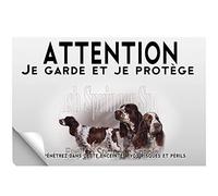 Pets-easy - Adesivi con scritta "Attenzione al cane Springer Spaniel