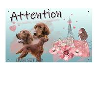 Pets-Easy. Com attenzione al cane setter irlandese rosso - pre perforato e vite suggerito. Da 30 cm a 15 cm.