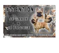 Pets-Easy. com - Pannello personalizzato per cani Bulldog francese, vite pre-forata e data, da 30 a 15 cm