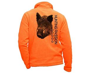 Pets-easy Giacca In Pile con Un Cinghiale e Hunting Passione - Abbigliamento da Caccia personalizzato con Gioco