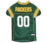Pets First Maglia NFL Green bay Packers per Cani, Taglia S, miglior Costume da Calcio per Cani e Gatti. Maglietta in Jersey con Licenza Ufficiale