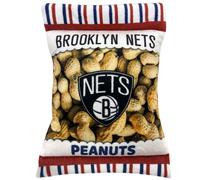 Pets First NBA Brooklyn Nets Crinkle Fine Plush Dog & Cat Squeak Toy - Cute Peanuts Snack Snack Plush per cani e gatti con ciotolo interno e bellissi