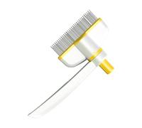 Pets Grooming Comb, Rotazione Design Pet Groomer Comb with Release Button, Detangling for Shedding and Dematting, 7,09 x 3,54 x 3,54 Inches Cat Brush for Animals Removing Loose Hair