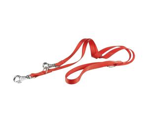 Pets GUINZAGLIO ADDESTRAMENTO PER CANI IN NYLON ROSSO 20X200 MM MOSCHETTONE CROM