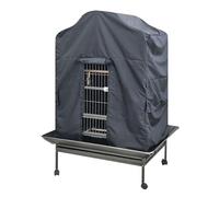 Pet's Solution - Telo Copertura Nero per Gabbia Pappagalli con Tetto Onda e Misura Interna da 101x71x150h cm, Ideato per Favorire il Riposo dei Volatili
