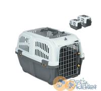 Pets TRASPORTINO PER GATTO CANE SKUDO OPEN IATA DA VIAGGIO TRASPORTO AUTO OMOLOG
