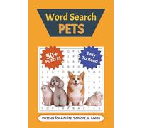 Pets Word Search Puzzle Book: Word searches with easy to read print about Pets, Animals, Domestic and more | 6x9 inches, 110 pages | 50+ Puzzles ... Gift for Vacations, Holidays, Free Times