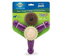 PetSafe BB Busy Buddy Jack Cani, Giocattolo da Masticare con dolcetti, Nylon Gomma, Blu e Viola, Large (Pack of 1)