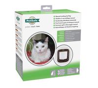 PetSafe gattaiola con chiusura manuale per gatti, resistente, facile da installare, dai Makers of Staywell, colore marrone, Per gatti di peso fino a 7kg