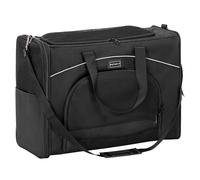 Petsfit Borsa per il trasporto di gatti e cani, aeroplano | borsa per cani e trasportino gatto | borsa aerea per animali domestici | trasporto sicuro in auto, aereo e treno, L/nero