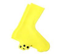 PETSOLA 1 Paio di Copriscarpe Da Ciclismo in Silicone Antivento, Protezioni Antiscivolo per Scarpe, Chiusura Rapida con Bottone, Adatti per Il Ciclismo, Yellow L
