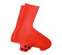 PETSOLA 1 Paio di Copriscarpe Da Ciclismo in Silicone Antivento, Protezioni Antiscivolo per Scarpe, Chiusura Rapida con Bottone, Adatti per Il Ciclismo, Red S