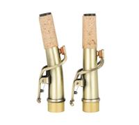 PETSOLA 2 Pezzi Collo in Ottone con Tappo Non Facilmente Deformabile Collo Dritto Resistente Alla Ruggine per Sassofono per Musicisti, Manutenzione, Verde Antico