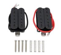 PETSOLA 2 Pezzi Pickup Humbucker Copertura Nera Alnico 5 Humbucker a Doppia Bobina Nero Pickup per Liutai