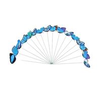 PETSOLA 24 Pezzi di da Giardino a Forma di Farfalla, Decorazioni a Farfalla per Esterni, Cortile, Ornamenti Decorativi per Prato per Bouquet di Inaugu, Blu