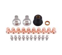 PETSOLA 24 Pezzi Kit Accessori Torcia Termico Compatibili Set di Elettrodi e Ugelli Compatibile Ugello per Saldatori, Artigiani, Officina, Manutenzione