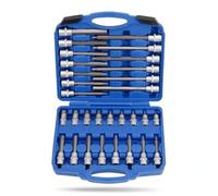 PETSOLA 30 Pezzi Set di Chiavi a Bussola e Inserti Robusto Valigetta Rigida con Bussole Compatto Cassetta Degli Attrezzi con Cricchetto per Officina, Garage