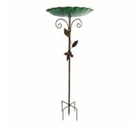 PETSOLA Abbeveratoio da Terra Autoportante Mangiatoia Elegante Decorazione per Degli Uccelli, Giardino
