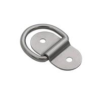 PETSOLA Anello di Fissaggio con Base a Due Fori in Acciaio Inox Anello a D Antiruggine Anelli a D per Rimorchio, Furgone, Camion