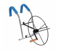 PETSOLA Avvolgitubo a Spalla Carrello Avvolgitubo Bobina Porta Tubi Arrotolatore Manuale per Avvolgimento Rapido con Cinghia Ergonomica Telaio Robusto per Uso, Black, style to 1