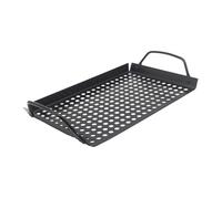 PETSOLA Barbecue Piastra Teglia per Grigliare Vassoio Forato Padella Antiaderente in Manico Comoda per Cottura Carne Pesce Pizza Adatta a Cucina Cam, 32.5x18x2.2 cm
