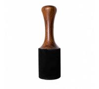 PETSOLA Battitore con Impugnatura in Legno e Testa in Pelle Ergonomico Finito a Mano per Meditazione, Terapia Del Suono, 21CM, Stile A