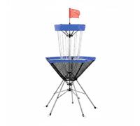 PETSOLA Bersaglio da Lancio Golf Rete Bersaglio Supporto Pieghevole Attrezzatura Allenamento Disco Struttura con Anelli di Fissaggio Rete Nylon Portatile, Blu