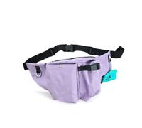 PETSOLA Borsa con Anello a D Regolabile Borsa in Vita con Dispenser Multitasche Borsello per Addestratori, Uscita, Array, Viola