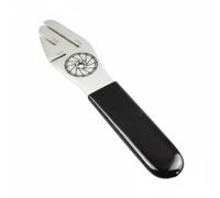 PETSOLA Calibratore Freno Bicicletta Chiave Attrezzo Spanner Allineatore Compatto E Portatile per Truing Rotori con Tre Fessure Struttura Inox Anti Corrosione