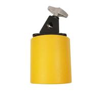 PETSOLA Campanaccio da Batteria a Doppio Suono Percussione in Resina Supporto Regolabile Attacco Chiaro Accenti Precisi Resistenza All’uso Adatto per Prove, Giallo, Piccolo