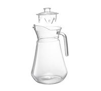 PETSOLA Caraffa per Acqua Fredda, Brocca per Sangria con Coperchio, Facile Da Pulire, Infrangibile, Caraffa Da Ristorante, Brocca per Succhi per Feste in Casa, 2000 Ml Solido