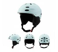 PETSOLA Casco da Sciistica Adulto Design Sfumato Casco Sciistica Antishock Copricapo Rigido per Montagna, Azzurro Chiaro, S【51-54CM】