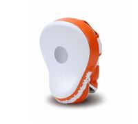 PETSOLA Colpitore Curvo da Pugilato Imbottito Colpitore Curvo Compatto Paracolpi per Pugili, Muay Thai, Palestra, Bianco E Arancione