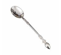 PETSOLA Cucchiaio da Dessert Cucchiaio da Dolce Cucchiaino da Caffè Cucchiaio per Antipasto in Lega di Zinco Finitura Lucente Antiossidazione Stile Classico, Array, Argento