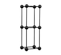 PETSOLA Decorazione Scultorea Geometrica con Cornice Sottile in Acciaio Inossidabile con Elementi Sferici di Giunzione per Arredamento d'Interni Atta per Ufficio E Salotto, Nero