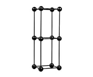 PETSOLA Decorazione Scultorea Geometrica con Cornice Sottile in Acciaio Inossidabile con Elementi Sferici di Giunzione per Arredamento d'Interni Atta per Ufficio E Salotto, Nero
