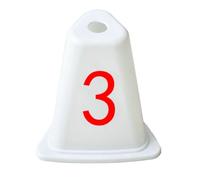 PETSOLA Delimitatore con Base Quadrata Resistente Marcatore di Tracciato in Plastica Portatile Segnalatore per Scuole, Allenatori, Allenamento Sportivo, Numero 3
