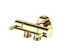 PETSOLA Deviatore per Bagno 2 Vie Rubinetto | Lucido, Deviatore con Due Maniglie, Manuale, Miscelatore a Parete,