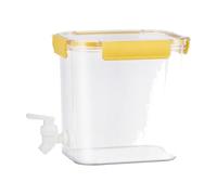 PETSOLA Dispenser per Bevande Rettangolare in Plastica Trasparente con Rubinetto Adatto Al Frigorifero per Piano D'appoggio, Pasti in-Convivialità, Feste,