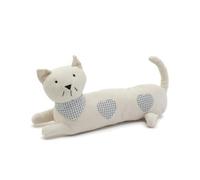 PETSOLA Fermaporta a Forma di Gatto Morbido Fermaporta con Forma di Gatto Stabile Paraspifferi per Bambini, Camera da Letto, Cameretta, Casa, Gatto Con Cuore Blu