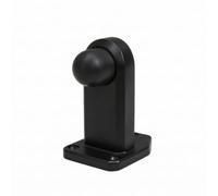 PETSOLA Fermaporta in Acciaio Inox Robusto Fermaporta con Base Esagonale Basso Profilo Spazzolato per Bagno, Tall Hexagon Blk A
