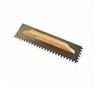 PETSOLA Frattone Dentato Applicazione Uniforme Cazzuola Dentata Impugnatura Confortevole Spatola per Colla per Piastrelle Cantiere, 60CM, Denti 12x12