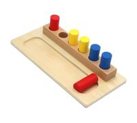 PETSOLA Gioco di Smistamento di Forme, Stile D | Atossico, Gioco Educativo con Componenti Geometriche, senza Schermo, Giocattolo per la prima Infanzia in Legno