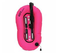 PETSOLA Immersione in Nylon Compensatore di Galleggiamento Bladder Donut per Stabilità con Attacco Rapido E Tubo Inflatore a Bassa Pressione per Montaggio, Rosa Fluorescente