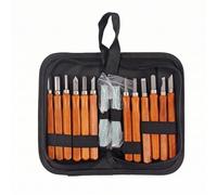 PETSOLA Kit di Scalpelli da Intaglio Ergonomici | Durevoli, Scalpelli da Legno con Custodia, Comodi, Sgorbie, per Laboratorio, Liutai,