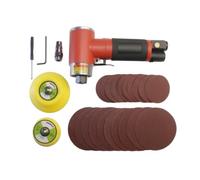 PETSOLA Levigatrice Pneumatica Compatta Mini Levigatrice Pressione Durevole Utensile per Hobbisti, Carrozzeria, Officina, Rosso, Dritto