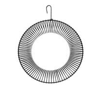PETSOLA Mangiatoia Anello Antiruggine Mangiatoia a Spirale Resistente Alle Intemperie per Uccelli Selvatici, Giardino, Balcone, Terrazzo, Array, Nero, Moderno Semplice